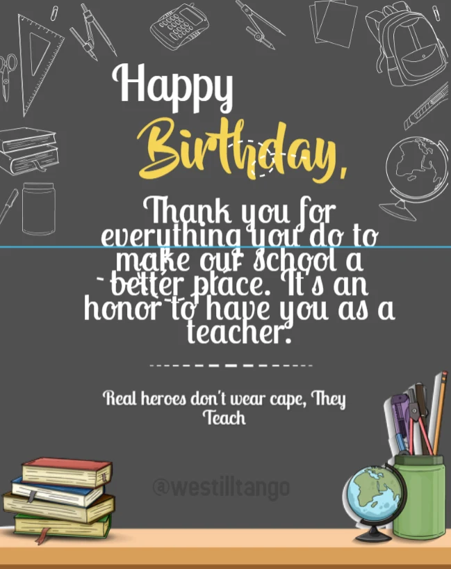 Happy Birthday Teacher Messages Wishes Image