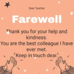 150+ Farewell Messages and Wishes For Teacher