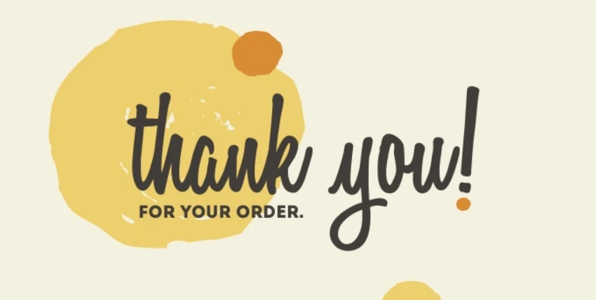 Thank You For Your Order Image